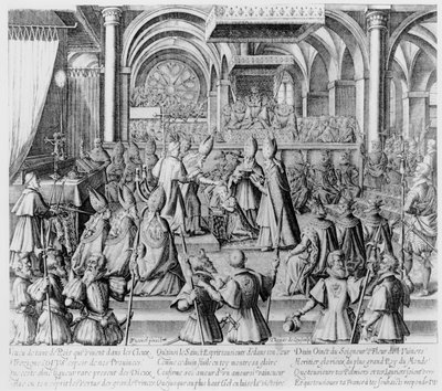 Ceremonia de coronación de Luis XIII en Reims, 17 de octubre de 1610 de Thomas de Leu